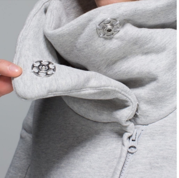 Lululemon Karmacollected Light Gray Cotton Zip Snap Jacket size 4 - Picture 2 of 9